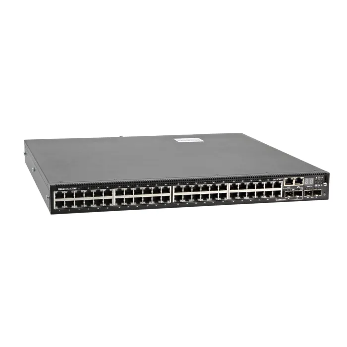 Dell 0S3148 | Networking S-Series S3148 48 x RJ-45 Port 10/100/1000Base-T + 2 x SFP+ Ports + 2 x Combo SFP Ports Layer 3 Managed Rack-mountable Gigabit Ethernet Network Switch Refurbished - Dell refurbished available on Gotodirect