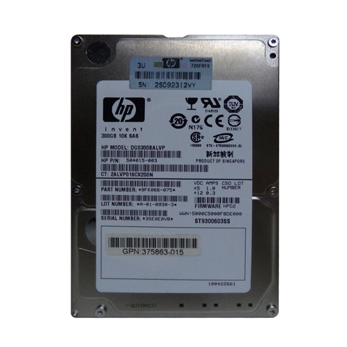 HP DG0300BALVP | 300GB 10000RPM SAS 3Gb/s SFF Hot-Pluggable Dual Port 2.5-inch Hard Drive for Gen1 to Gen7 ProLiant Server Refurbished - Hewlett-Packard (ou HP en abrégé) refurbished available on Gotodirect