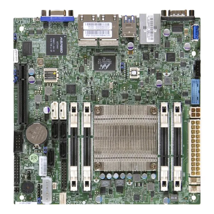 Supermicro MBD-A1SRI-2758F | A1SRI-2758F Socket FCBGA-1283 System on Chip Chipset Mini-ITX System Board (Motherboard) Supports Atom C2758 DDR3 4x DIMM Refurbished -  refurbished available on Gotodirect