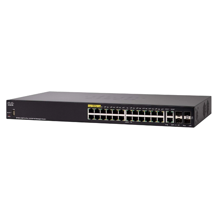 Buy Cisco SF350-24MP-K9 | Small Business SF350-24MP POE+ 24 x Ports 10/100Base-T + 2 x SFP Ports Layer 3 Fast Ethernet Switch Refurbished - $1069.09 Cisco SF350-24MP-K9 | Small Business SF350-24MP POE+ 24 x Ports 10/100Base-T + 2 x SFP Ports Layer 3 Fast Ethernet Switch Refurbished - Cisco Systems Inc. refurbished available on Gotodirect