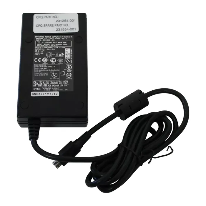 HP 231254-001 | +5VDC 4.0A with 4 Pin Din Connector Power Adapter Refurbished - Hewlett-Packard (ou HP en abrégé) refurbished available on Gotodirect