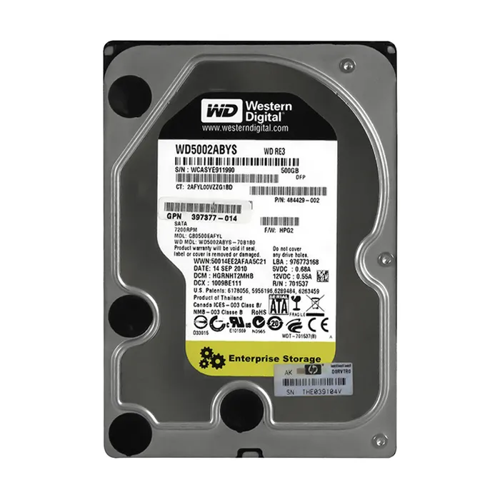 HP 484429-002 | 500GB 7200RPM SATA 3Gb/s NCQ Hot-Pluggable 3.5-inch Hard Drive for Gen1 to Gen7 ProLiant Server Refurbished - Hewlett-Packard (ou HP en abrégé) refurbished available on Gotodirect