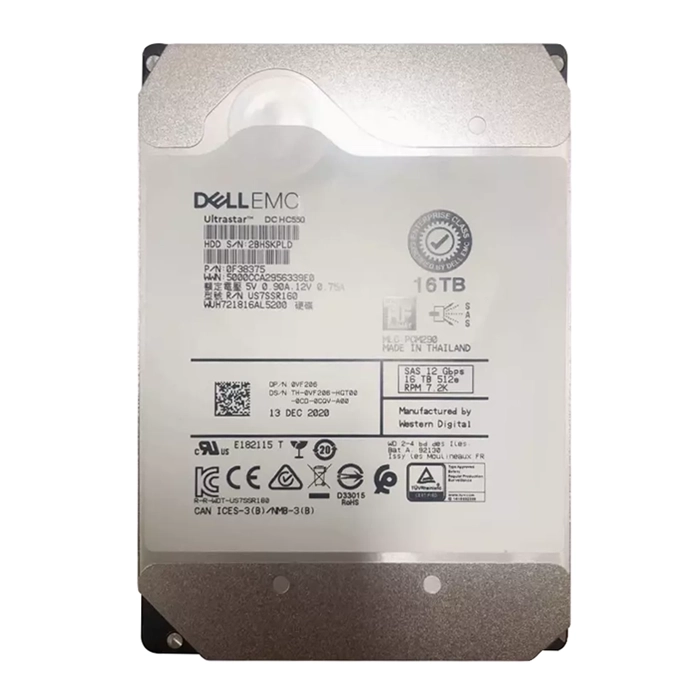 Dell 0VF206 | 16TB 7200RPM SAS 12Gb/s 3.5-Inch Hard Drive Refurbished - Dell refurbished available on Gotodirect