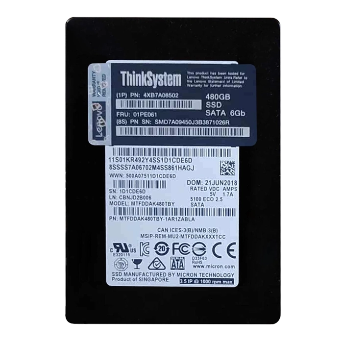 Lenovo 01PE061 | 480GB SATA 6GB/s Hot Swap 2.5-Inch Internal Solid State Drive Refurbished - Lenovo refurbished available on Gotodirect