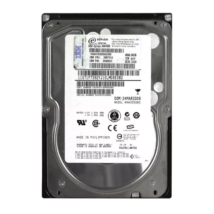 IBM 39R7312 | 300GB 10000RPM Ultra320 SCSI 80-Pin Hot Swappable 8MB Cache 3.5-Inch Hard Drive Refurbished -  refurbished available on Gotodirect