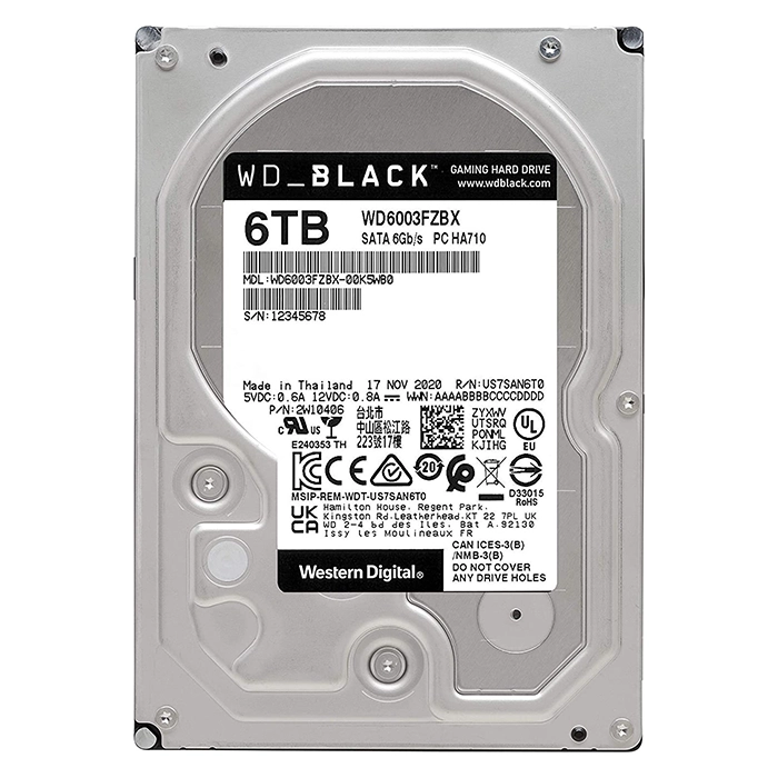 Western Digital WD6003FZBX | Black 6TB 3.5-inch 6GB/s SATA 7200RPM 256MB Cache Gaming Hard Drive Refurbished - Western Digital refurbished available on Gotodirect