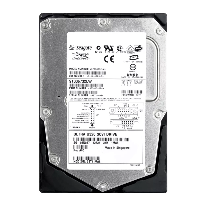 Dell 08N087 | 36GB 10000RPM Ultra320 SCSI 68-Pin 3.5-Inch Hard Drive Refurbished - Dell refurbished available on Gotodirect