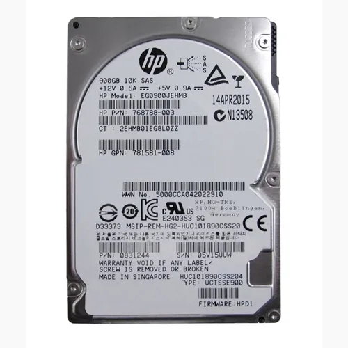 Buy HP EG0900JEHMB | 900GB 10000RPM SAS 12Gb/s Hot-Pluggable (512n) SFF 2.5-inch Enterprise Hard Drive for Gen8/10 ProLiant Server/Storage Array Refurbished - $178.65 HP EG0900JEHMB | 900GB 10000RPM SAS 12Gb/s Hot-Pluggable (512n) SFF 2.5-inch Enterprise Hard Drive for Gen8/10 ProLiant Server/Storage Array Refurbished - Hewlett-Packard (ou HP en abrégé) refurbished available on Gotodirect