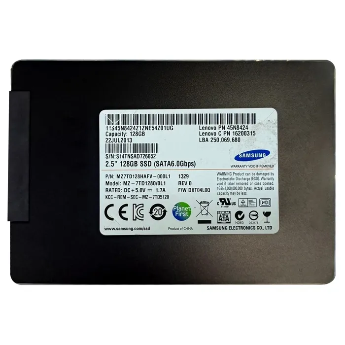 Lenovo 45N8424 | 128GB Triple-Level Cell SATA 6Gb/s 2.5-Inch Solid State Drive Refurbished - Lenovo refurbished available on Gotodirect