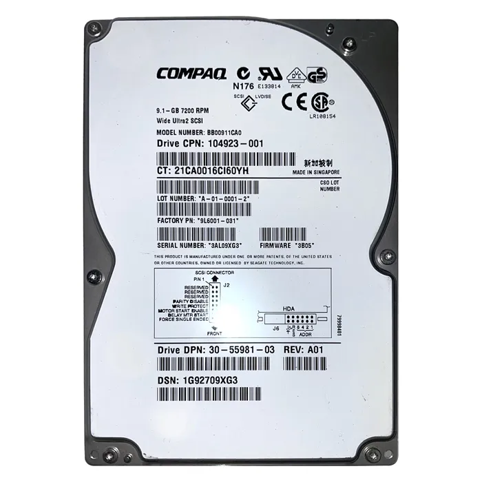 Seagate 9L6001-031 | BarraCuda 18LP Series 9.1GB 7200RPM Wide Ultra2 SCSI 1MB Cache 80-Pin (CE) 3.5-Inch Hard Drive Refurbished - Seagate refurbished available on Gotodirect