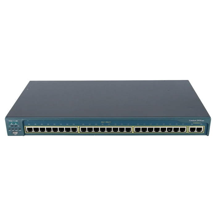 Cisco WS-C2950T-24= | Catalyst 2950 Series C2950T-24 24 x RJ-45 Ports 10/100Base-TX + 2 x GE RJ-45 Ports Layer 2 Managed Rack-mountable Fast Ethernet Network Switch Refurbished - Cisco Systems Inc. refurbished available on Gotodirect