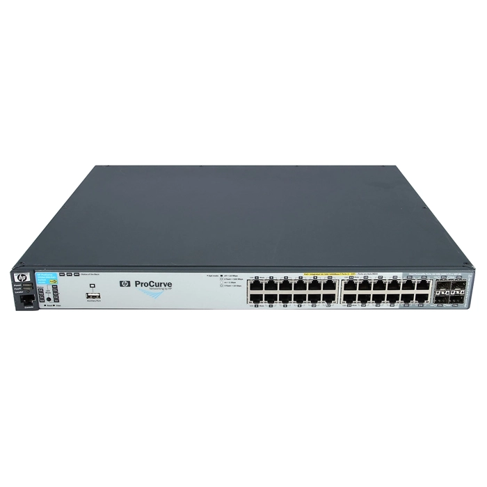 HP J9146A | ProCurve 2910al Series 2910al-24G-PoE+ 20 x RJ-45 Ports PoE+ 10/100/1000Base-T + 4 x Dual Personality RJ-45/SFP Ports Layer 3 Managed Rack-mountable Gigabit Ethernet Network Switch Refurbished - Hewlett-Packard (ou HP en abrégé) refurbished available on Gotodirect