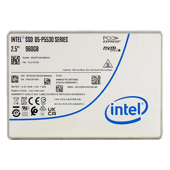 Buy Intel SSDPF2KX960HZN1 | D5-P5530 Series 960GB SATA 6Gb/s 2.5-Inch Solid State Drive Refurbished - $888.38 Intel SSDPF2KX960HZN1 | D5-P5530 Series 960GB SATA 6Gb/s 2.5-Inch Solid State Drive Refurbished - Intel refurbished available on Gotodirect