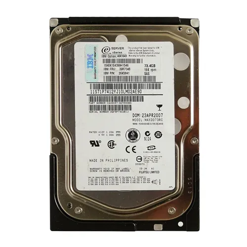 IBM 40K1043 | 73.4GB 15000RPM SAS 3Gb/s Hot Swappable 8MB Cache 3.5-Inch Hard Drive for System Storage DS3200 Refurbished -  refurbished available on Gotodirect