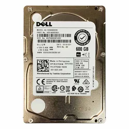 Dell 0TP2KW | 600GB 15000RPM SAS 12Gb/s 2.5-Inch Hard Drive Refurbished - Dell refurbished available on Gotodirect