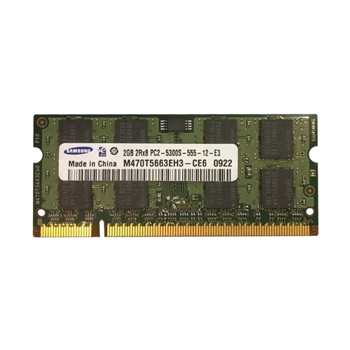 Samsung M470T5663EH3-CE6 | 2GB DDR2-667MHz PC2-5300 Non-ECC Unbuffered SODIMM CL5 2Rx8 1.8V 200-Pin Memory Module Refurbished - Samsung refurbished available on Gotodirect
