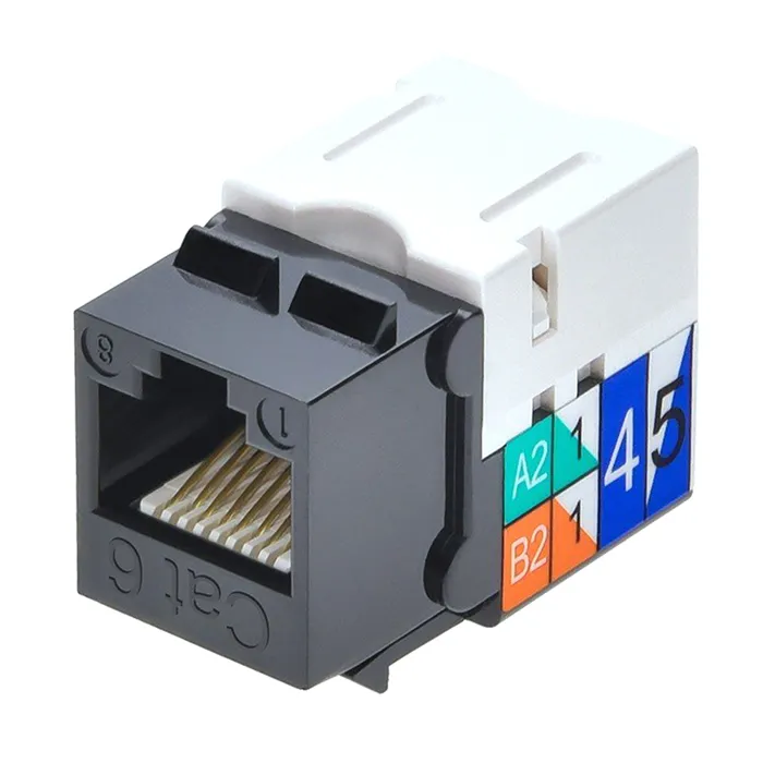 Monoprice 5378 | Cat6 Punch Down Keystone Jack for 22-24AWG Solid Wire Black Refurbished -  refurbished available on Gotodirect