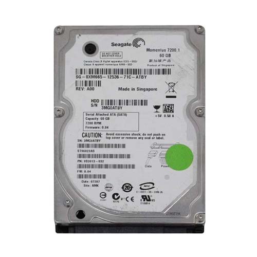 Seagate ST96023AS | Momentus 7200.1 Series 60GB 7200RPM SATA 1.5Gb/s 8MB Cache (CE) 2.5-Inch Hard Drive Refurbished - Seagate refurbished available on Gotodirect