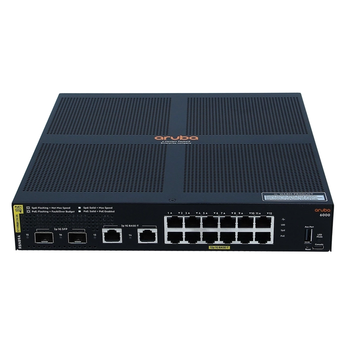 HP R8N89-61001 | CX 6000 Series 6000 12G Class4 PoE 2G/2SFP 12 x Ports 1000Base-T Class4 PoE+ + 2 x SFP Ports + 2 x RJ-45 Ports 1U Rack-mountable Layer 2 Managed Stackable Rack-Mountable Gigabit Ethernet Network Switch Refurbished - Hewlett-Packard (ou HP en abrégé) refurbished available on Gotodirect
