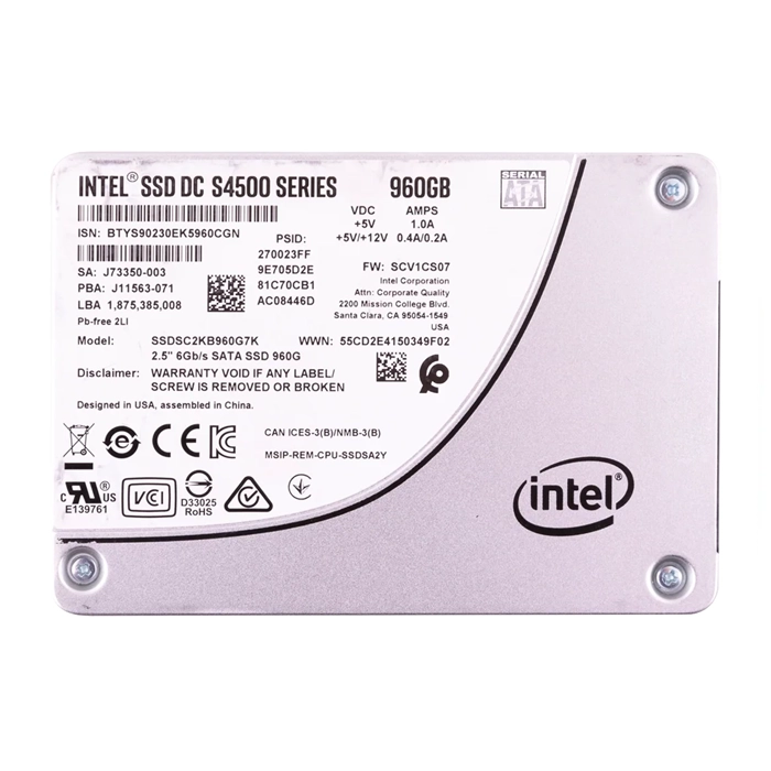 Intel SSDSC2KB960G7K | DC S4500 960GB Triple-Level Cell SATA 6Gb/s 2.5-Inch Solid State Drive Refurbished - Intel refurbished available on Gotodirect