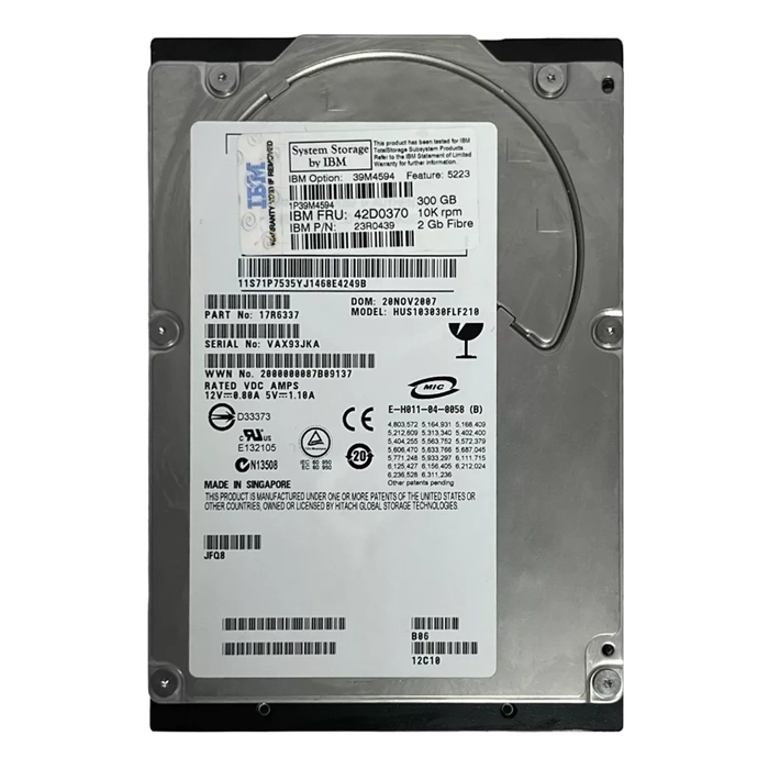 IBM 17R6337 | 300GB 10000RPM 2Gb/s Fibre Channel Hot Swappable 16MB Cache 3.5-Inch Hard Drive Refurbished -  refurbished available on Gotodirect