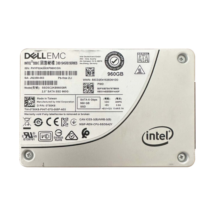 Intel SSDSC2KB960G801 | D3 S4510 960GB Triple-Level Cell SATA 6Gb/s 2.5-Inch Solid State Drive Refurbished - Intel refurbished available on Gotodirect