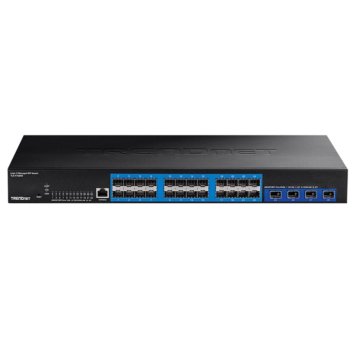 TRENDnet TL2-F70284 | 24-Ports 1000Base-x SFP 4-Ports 10GBase-X SFP+ Managed 1U Rack-mountable Gigabit Ethernet Network Switch Refurbished -  refurbished available on Gotodirect