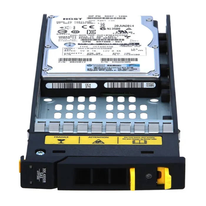 HP 697388-001 | 450GB 10000RPM SAS 6Gb/s Hot Pluggable SFF 2.5-Inch Hard Drive for 3PAR StoreServ 7200 Refurbished - Hewlett-Packard (ou HP en abrégé) refurbished available on Gotodirect