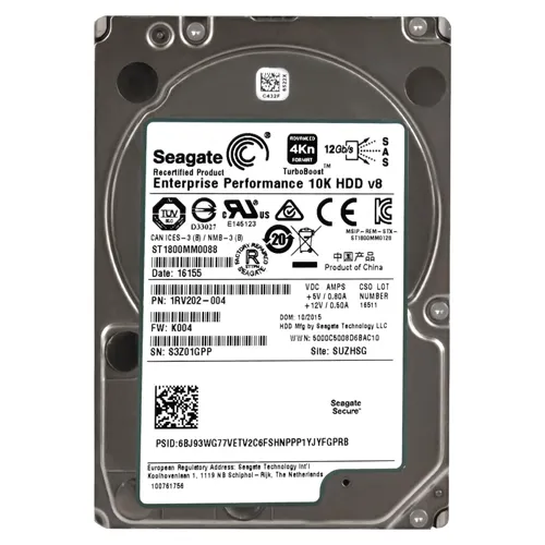 Seagate ST1800MM0088 | Enterprise Performance 1.8TB 10000RPM SAS 12Gb/s 4Kn 2.5-Inch Hard Drive Refurbished - Seagate refurbished available on Gotodirect