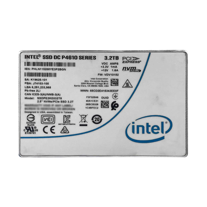 Intel SSDPE2KE032T8 | DC P4610 3.2TB Triple-Level Cell PCI Express 3.1 x4 NVMe U.2 2.5-Inch Solid State Drive Refurbished - Intel refurbished available on Gotodirect