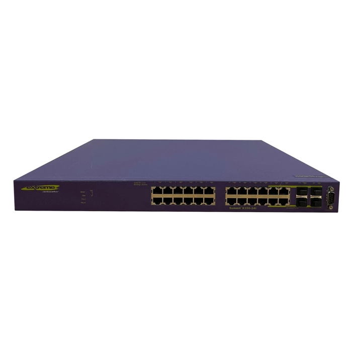 Extreme Networks X350-24T | 24 x RJ-45 Ports 10/100/1000Base-T + 4 x Shared SFP mini-GBIC Ports Layer 2 Managed Gigabit Ethernet Network Switch Refurbished -  refurbished available on Gotodirect
