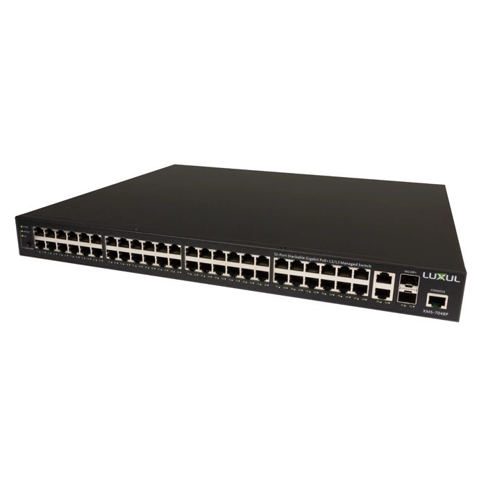 Luxul XMS-7048P | 52-Port Stackable Gigabit PoE+ L2/L3 Managed Switch Refurbished -  refurbished available on Gotodirect