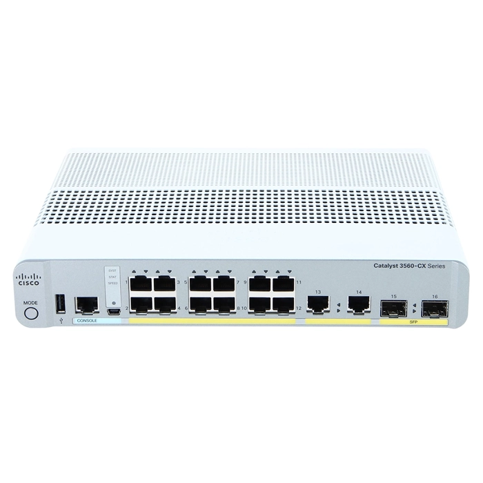 Cisco WS-C3560CX-12PCS | Catalyst 3560-CX Series C3560CX-12PC 12 x Ports PoE 10/100/1000Base-T + 2 x GE Uplinks Ports + 2 x SFP Ports Layer 3 Managed Rack-Mountable Gigabit Ethernet Network Switch Refurbished - Cisco Systems Inc. refurbished available on Gotodirect