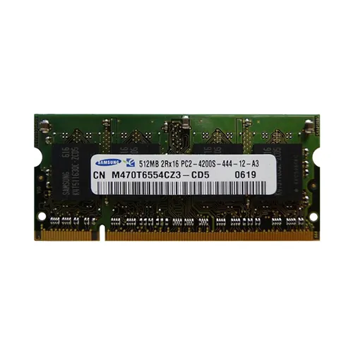 Samsung M470T6554CZ3-CD5 | 512MB DDR2-533MHz PC2-4200 Non-ECC Unbuffered SODIMM CL4 2Rx16 1.8V 200-Pin Memory Module Refurbished - Samsung refurbished available on Gotodirect