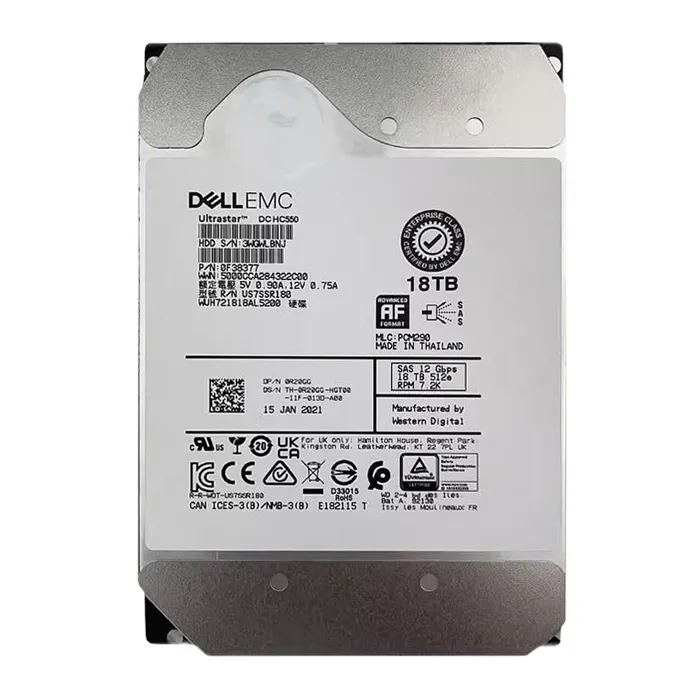 Dell 0R20GG | 18TB 7200RPM SAS 12Gb/s 3.5-Inch Nearline Hard Drive Refurbished - Dell refurbished available on Gotodirect