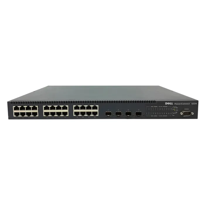 Dell 03N359 | PowerConnect 5224 24 x Ports 10/100/1000Base-T + 4 x SFP Combo Ports Layer 3 Managed 1U Rack-mountable Gigabit Ethernet Network Switch Refurbished - Dell refurbished available on Gotodirect