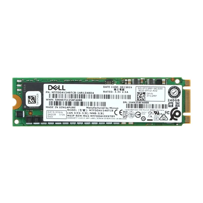 Dell 0TC2RP | 240GB SATA 6Gb/s M.2 2280 Solid State Drive Refurbished - Dell refurbished available on Gotodirect