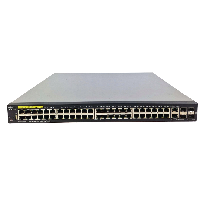 Cisco SF350-48P-K9= | Small Business 350 Series SF350-48P 48 x RJ-45 Ports PoE+ 10/100Base-TX + 2 x Combo RJ-45/SFP Ports + 2 x SFP Ports Layer 3 Managed Rack-mountable Fast Ethernet Network Switch Refurbished - Cisco Systems Inc. refurbished available on Gotodirect