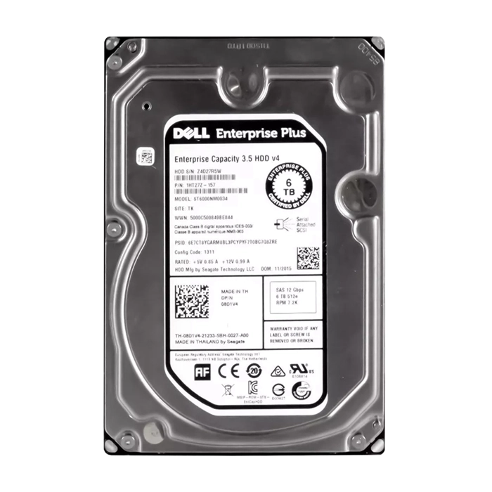 Dell 08D1V4 | 6TB 7200RPM SAS 12Gb/s Hot-Pluggable (512e) 3.5-Inch Nearline Hard Drive for PowerEdge Server & PowerVault Storage Array Refurbished - Dell refurbished available on Gotodirect