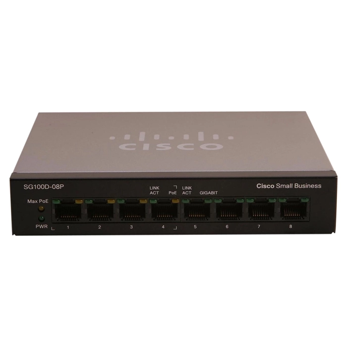Buy Cisco SG100D-08P | Small Business 100 Series SG100D-08P 8 x 10/100/1000Base-T RJ-45 PoE Layer 2 Unmanaged Gigabit Ethernet Network Desktop Switch Refurbished - $74.00 Cisco SG100D-08P | Small Business 100 Series SG100D-08P 8 x 10/100/1000Base-T RJ-45 PoE Layer 2 Unmanaged Gigabit Ethernet Network Desktop Switch Refurbished - Cisco Systems Inc. refurbished available on Gotodirect