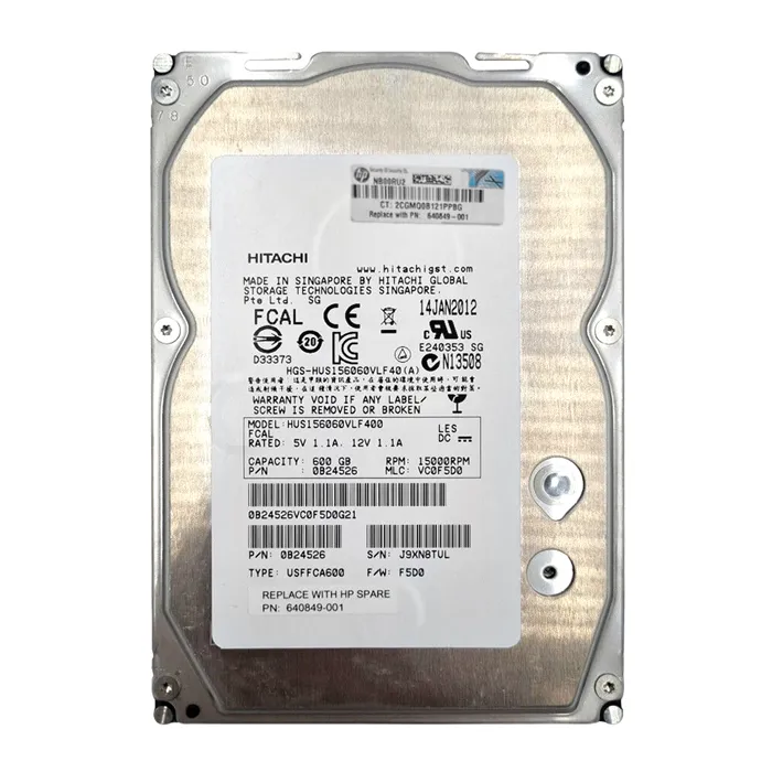 Buy HP 640849-001 | 600GB 15000RPM Fibre Channel 4Gb/s Hot-Pluggable Dual Port LFF 3.5-inch Hard Drive for 3PAR StoreServ Refurbished - $212.19 HP 640849-001 | 600GB 15000RPM Fibre Channel 4Gb/s Hot-Pluggable Dual Port LFF 3.5-inch Hard Drive for 3PAR StoreServ Refurbished - Hewlett-Packard (ou HP en abrégé) refurbished available on Gotodirect