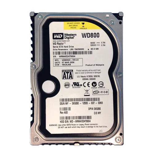 Dell 0X9280 | 80GB 10000RPM SATA 1.5Gb/s 8MB Cache 3.5-Inch Hard Drive Refurbished - Dell refurbished available on Gotodirect