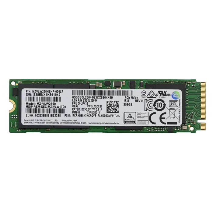Samsung MZ-VLW2560 | PM961 Series 256GB Triple-Level Cell PCI-Express 3.0 x4 NVMe M.2 2280 Solid State Drive Refurbished - Samsung refurbished available on Gotodirect