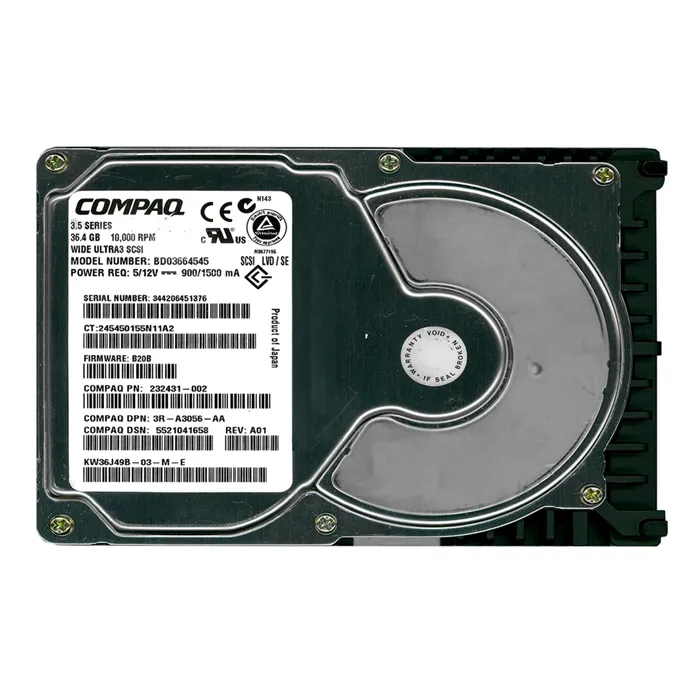 HP BD03664545 | 36.4GB 10000RPM Ultra160 SCSI Hot Swappable LVD 80-Pin 3.5-Inch Hard Drive Refurbished - Hewlett-Packard (ou HP en abrégé) refurbished available on Gotodirect