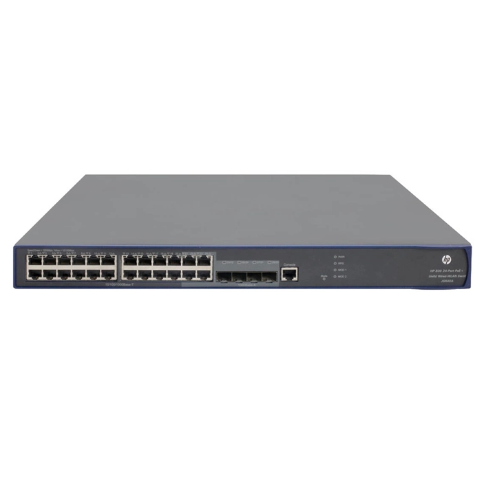 HP JG640A#ABA | 830 24 x Ports PoE+ 1000Base-T + 4 x Shared SFP Ports Layer 2 Managed 1U Rack-mountable Unified Wired-WLAN Switch Refurbished - Hewlett-Packard (ou HP en abrégé) refurbished available on Gotodirect