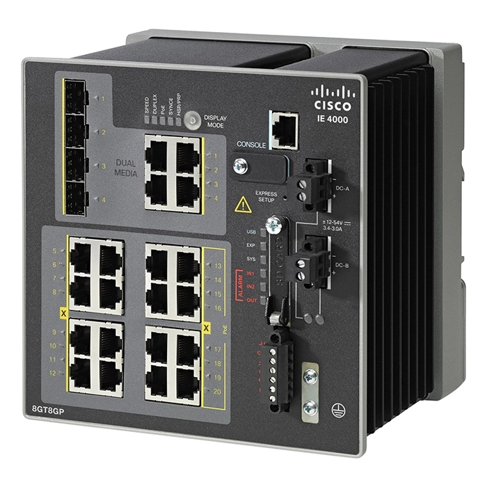 Buy Cisco IE40008GT8GP4GE-RF | Industrial Ethernet 4000 Series 8 x Ports 10/100/1000Base-T + 8 x Ports PoE+ 10/100/1000Base-T + 4 x Ports SFP + 4 x Combo SFP Layer 3 Managed Gigabit Ethernet Network Switch Refurbished - $1263.91 Cisco IE40008GT8GP4GE-RF | Industrial Ethernet 4000 Series 8 x Ports 10/100/1000Base-T + 8 x Ports PoE+ 10/100/1000Base-T + 4 x Ports SFP + 4 x Combo SFP Layer 3 Managed Gigabit Ethernet Network Switch Refurbished - Cisco Systems Inc. refurbished available on Gotodirect