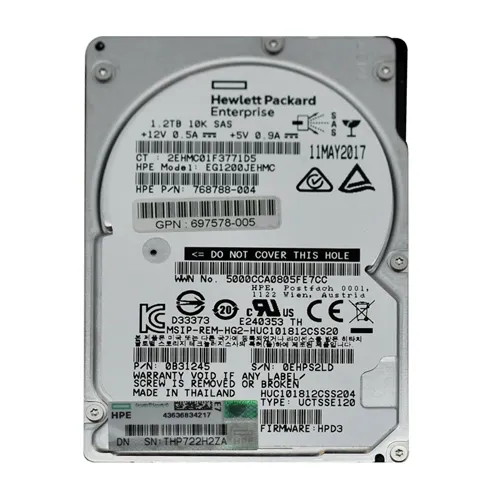HP 697578-005 | 1.2TB 10000RPM SAS 6Gb/s 64MB Cache Hot-Swappable Dual Port SFF 2.5-inch Enterprise Hard Drive Refurbished - Hewlett-Packard (ou HP en abrégé) refurbished available on Gotodirect