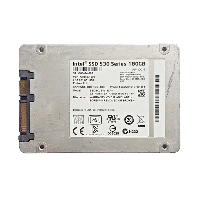 Intel SSDSC2BW180A401 | 530 180GB Multi-Level Cell SATA 6Gb/s NAND Flash 2.5-Inch Solid State Drive Refurbished - Intel refurbished available on Gotodirect