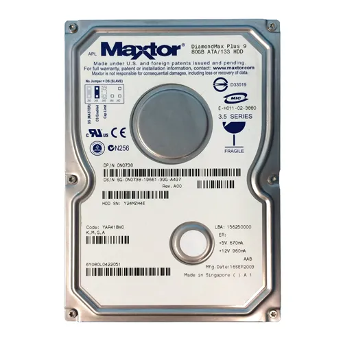 Dell N0738 | 80GB 7200RPM ATA-133 2MB Cache 3.5-Inch Hard Drive Refurbished - Dell refurbished available on Gotodirect