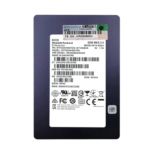 HP MK000960GWUGH | 960GB SATA 6Gb/s Hot-Pluggable Mixed Use 2.5-Inch Enterprise Solid State Drive for ProLiant Server and Storage Array Refurbished - Hewlett-Packard (ou HP en abrégé) refurbished available on Gotodirect